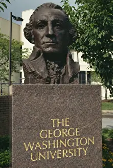 Universities Prints: Bust of George Washington, George Washington University, Washington D. C