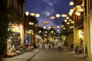 Adults Prints: A bustling Nguyen Thai Hoc street in Hoi An, Vietnam, Indochina, Southeast Asia, Asia