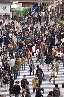 Images Dated 10th February 2007: Busy intersection in Shibuya