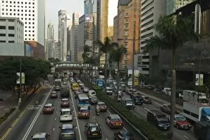 Images Dated 6th November 2007: Busy traffic on Gloucester Road, Wanchai, Hong Kong, China, Asia