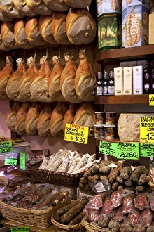 Emilia Romagna Prints: Butchers shop, Parma, Emilia-Romagna, Italy, Europe