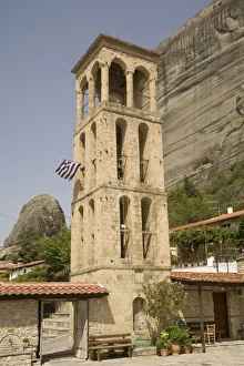 Thessaly Prints: Byzantine church tower, Kalambaka, Meteora, Thessaly, Greece, Europe