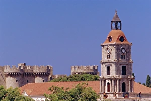 Rhodes City Prints: Byzantine Clocktower and Palace of the Grand Masters