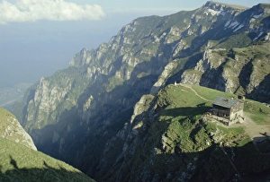 Romanian Prints: Cabana Caraiman, Bucegi Mountains, Transylvania, Romania, Europe