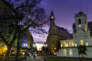 Argentinean Prints: Cabildo Museum and Calle Bolivar off the Plaza de Mayo, Buenos Aires, Argentina