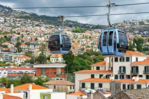 Funchal Prints: Cable car over Funchal, Teleferico do Funchal