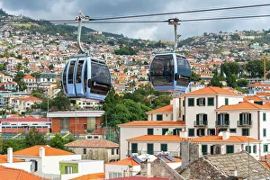 Funchal Prints: Cable car over Funchal, Teleferico do Funchal