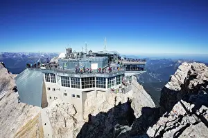 Amazing Prints: Cable car station, Zugspitze, highest mountain in Germany at 2962m