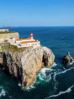 Navigation Prints: Cabo de Sao Vicente lighthouse near the Atlantic Ocean in Sagres