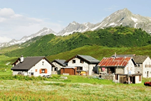 Swiss Prints: Cadagno hamlet, Val Piora, Canton Ticino, Switzerland