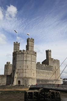 Caernarfon Castle, UNESCO World Heritage Site, Caernarfon, Gwynedd, North Wales, Wales, United Kingdom, Europe