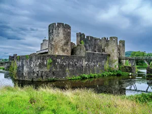 Stronghold Prints: Caerphilly Castle, Caerphilly, Gwent, Wales, United Kingdom, Europe