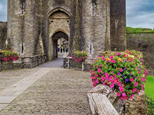 Stronghold Prints: Caerphilly Castle, Caerphilly, Gwent, Wales, United Kingdom, Europe