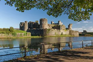 Caerphilly Castle, Cardiff, Wales, UK