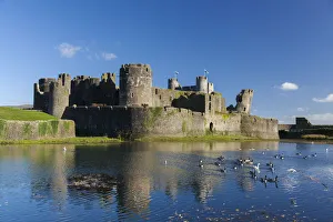 Forts Prints: Caerphilly Castle, Cardiff, Wales, UK