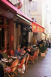 Restaurant Prints: Cafe, Aix-en-Provence, Bouches-du-Rhone, Provence, France, Europe