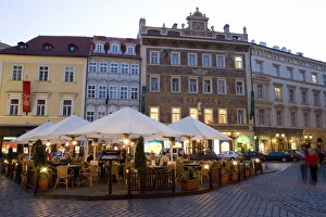 Pavement Cafes Prints: Cafe, Male Namesti, U Rotta, Old Town, Prague, Czech Republic, Europe