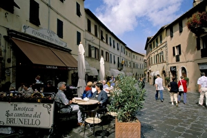 Montalcino Prints: Cafe, Montalcino
