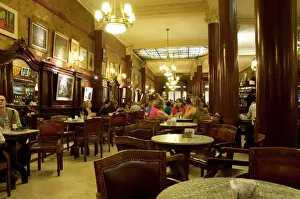 Restaurant Prints: Cafe Tortoni, a famous tango cafe restaurant located on Avenue de Mayo