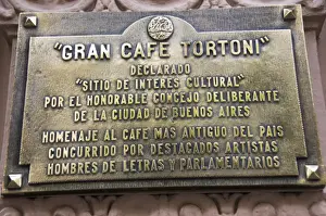 Cafe Tortoni, a famous tango cafe restaurant located on Avenue de Mayo
