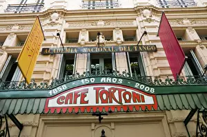 Restaurant Prints: Cafe Tortoni, a famous tango cafe restaurant located on Avenue de Mayo