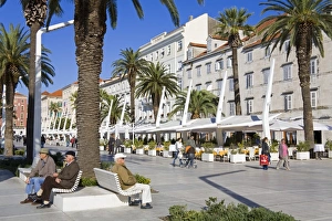 Split Prints: Cafes on the Riva in Split, Croatia, Europe