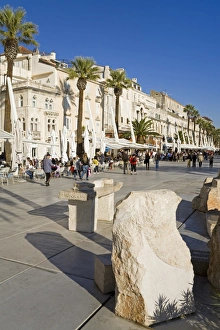 Cafes on the Riva, Split, Dalmatian Coast, Croatia, Europe