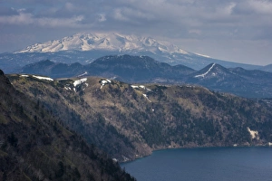 Hokkaido Prints: The caldera of Lake Mashu, Akan National Park, Hokkaido, Japan, Asia