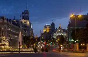 Calle De Alcala Prints: Calle de Alcala, Plaza de Cibeles, Madrid, Spain, Europe