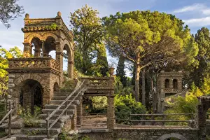 Taormina Prints: One of the so called Victorian Follies inside the public garden Parco Duca di Cesaro