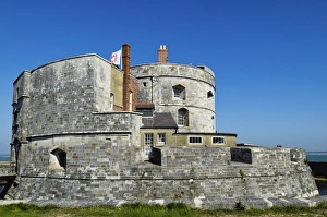 Stone Wall Prints: Calshot Castle fort, Solent, Hampshire, England, United Kingdom, Europe