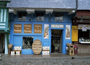 Calvados Prints: Calvados and cider shop by Vieux Bassin in Quai Ste. Catherine, Honfleur