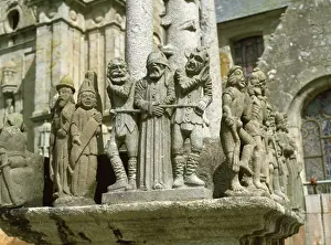 Part of the Calvary group of sculptures dating from 1610 AD in Parish Close of St