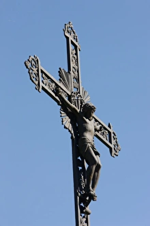 Iron Work Prints: Calvary, Les Praz-sur-Arly, Haute Savoie, France, Europe