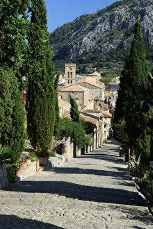 Vacations Gallery: Calvary steps with view over old town, Pollenca (Pollensa), Mallorca (Majorca)