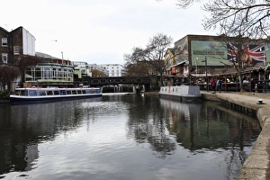 Water Ways Prints: Camden Lock, home of Camden Lock Village, the popular Sunday attraction in London
