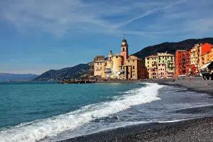 Pebble Beach Prints: Camogli, a fishing village and tourist resort located on the west side of the peninsula of Portofino