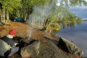 Images Dated 27th September 2007: Camp on Malberg Lake, Boundary Waters Canoe Area Wilderness, Superior National Forest