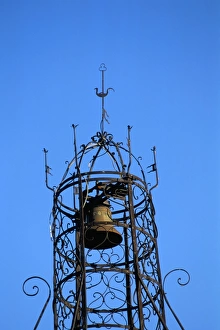 Campanile (bell tower) Grimaud, Presqu ile de St. Tropez, Var, Cote d Azur