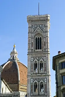 Firenze Prints: Campanile di Giotto and cathedral of Santa Maria del Fiore (Duomo)