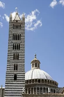 Images Dated 8th August 2005: Campanile and Dome of Duomo, Sienna, Tuscany, Italy