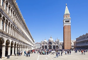 Bell Tower Prints: Campanile tower, Piazza San Marco (St)