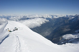 Camps Prints: Camping at 4000m, above Chamonix Valley, Mont Blanc, Chamonix, French Alps