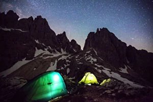 Dolomites Gallery: Camping under the stars at the foot of the Cadini di Misurina in the Dolomites, South Tyrol, Italy