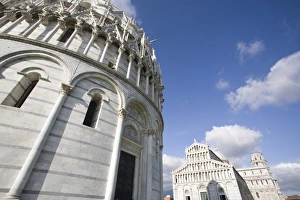 Leaning Tower Prints: Campo dei Miracoli (Field of Miracles), with the Baptistery, the Duomo