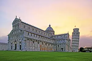 Domed Prints: Campo dei Miracoli with Santa Maria Assunta Cathedral and Leaning Tower