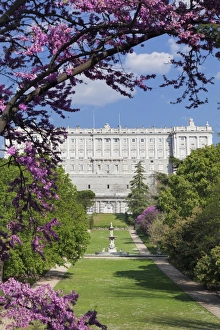 Madrid Prints: Campo del Moro Park, Royal Palace (Palacio Real), Madrid, Spain, Europe