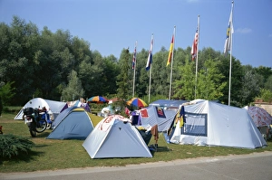 Strasbourg Prints: Campsite, Strasbourg, Alsace, France, Europe