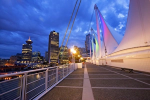 Canada Place Prints: Canada Place and Downtown Vancouver waterfront at night, Vancouver, British Columbia