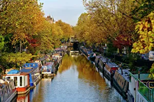 Canals Prints: Canal boats, Little Venice, London W9, England, United Kingdom, Europe